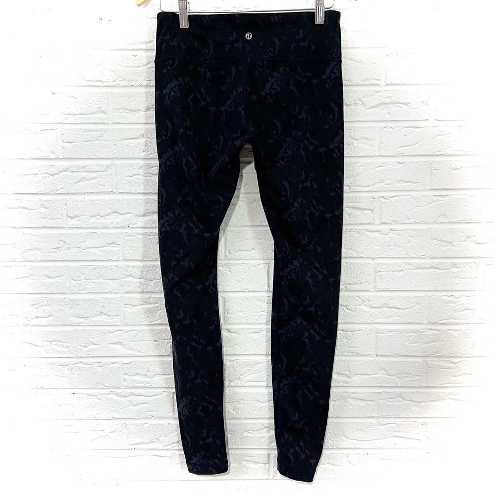Lululemon Wunder Under Pant Beautiful Bouquet Inkwell Size 8 - Picture 2 of 5